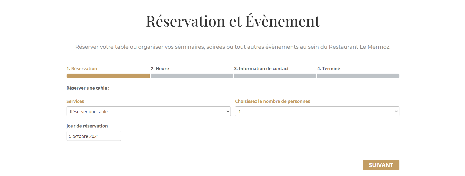Capture Le mermoz réservation