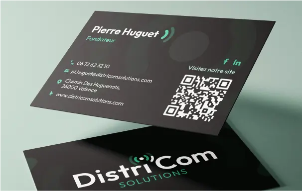 Agence de communication - Carte de visite Districom - Logia