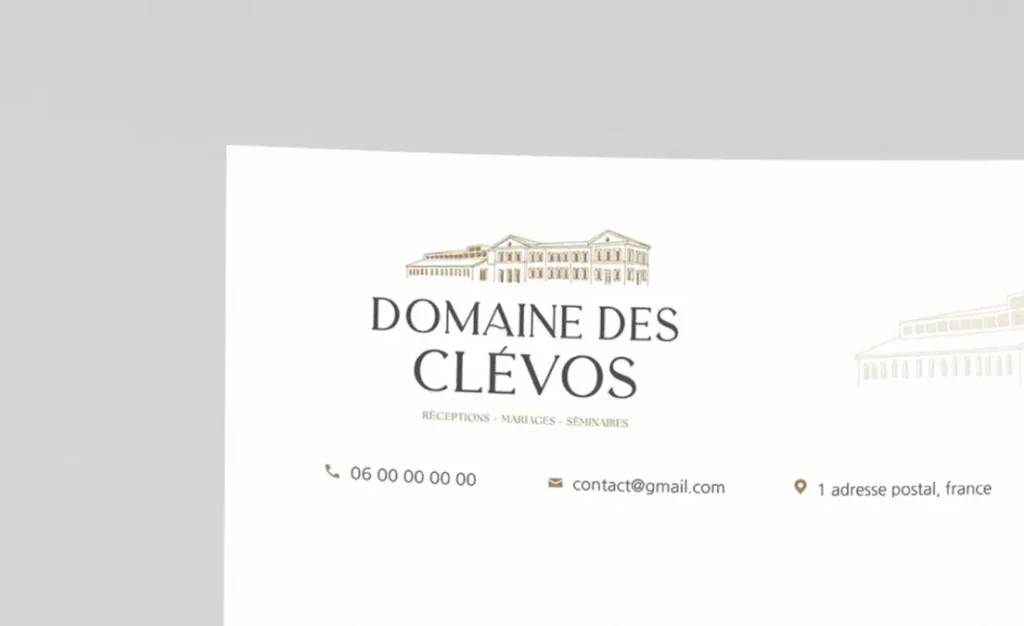 Agence de communication - Domaine des clévos mockup logo - Logia