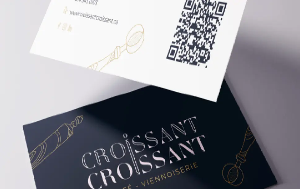 Agence de communication - carte de visite croissant croissant - Logia