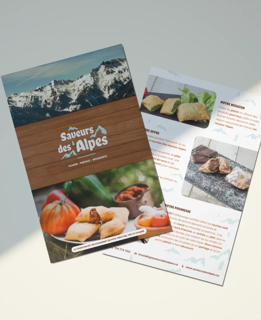 Agence de communication - Flyer Saveur des alpes - Logia