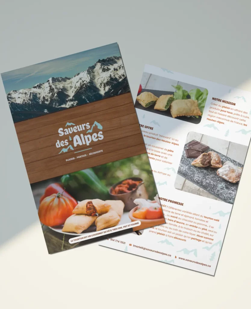 Agence de communication - Flyer saveur des alpes - Logia