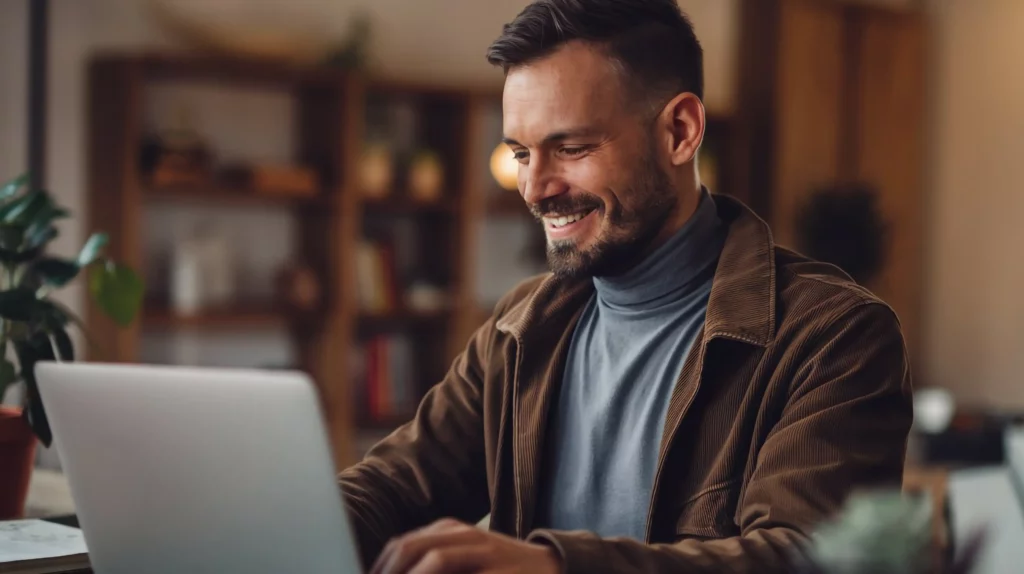 homme qui se se lancer dans l'e-commerce