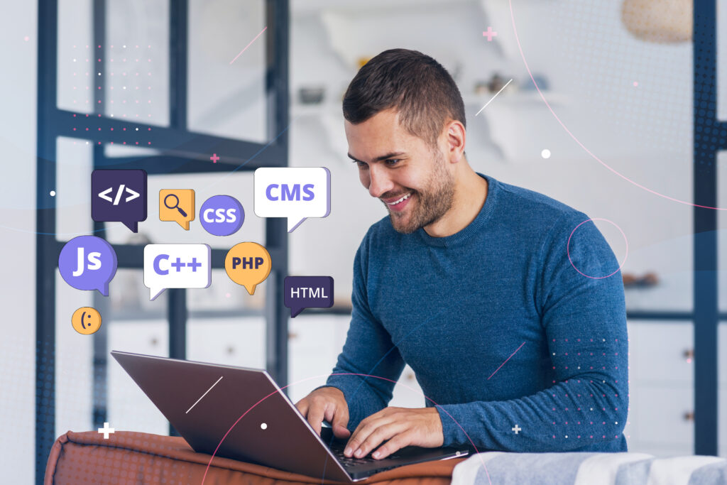 homme choisit son CMS