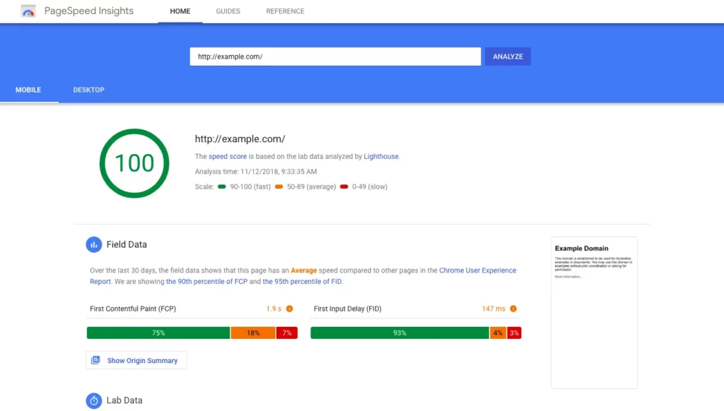 page speed insight seo e-commerce